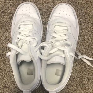 Boys White Nike Court Shoes size 6